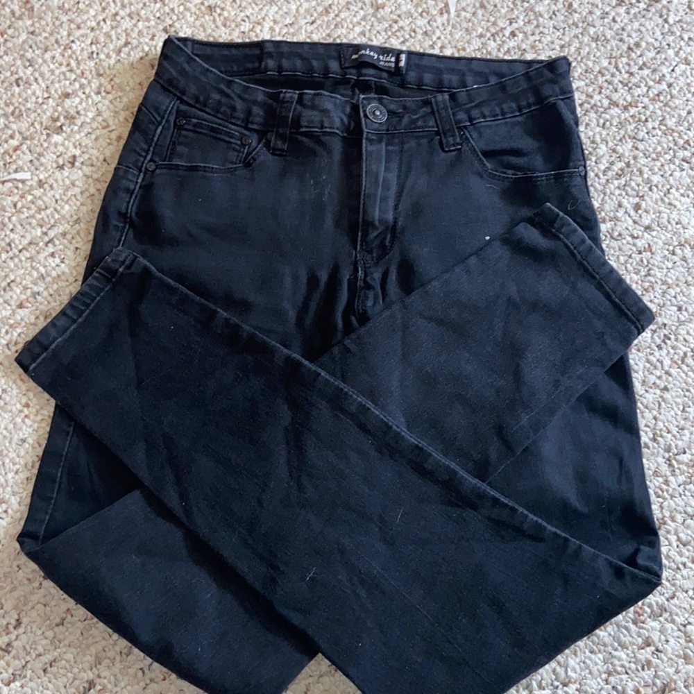 Women’s size 9 black monkey ride jeans T25